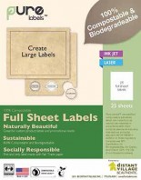 Compostable Blank Full Sheet Labels image
